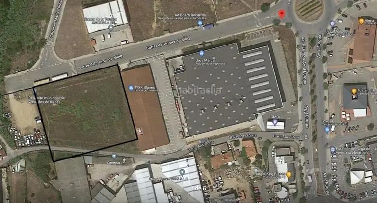 Solar industrial en Blanes de 4886 metros cuadrados.